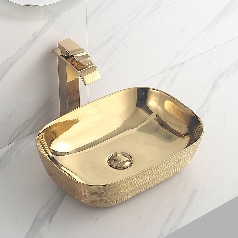Gold sink for vanity classic design