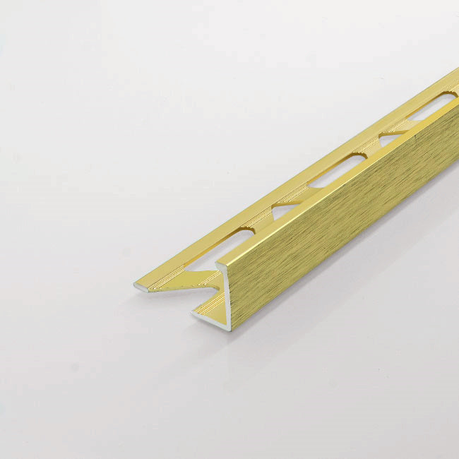 gold brush metal tile trim