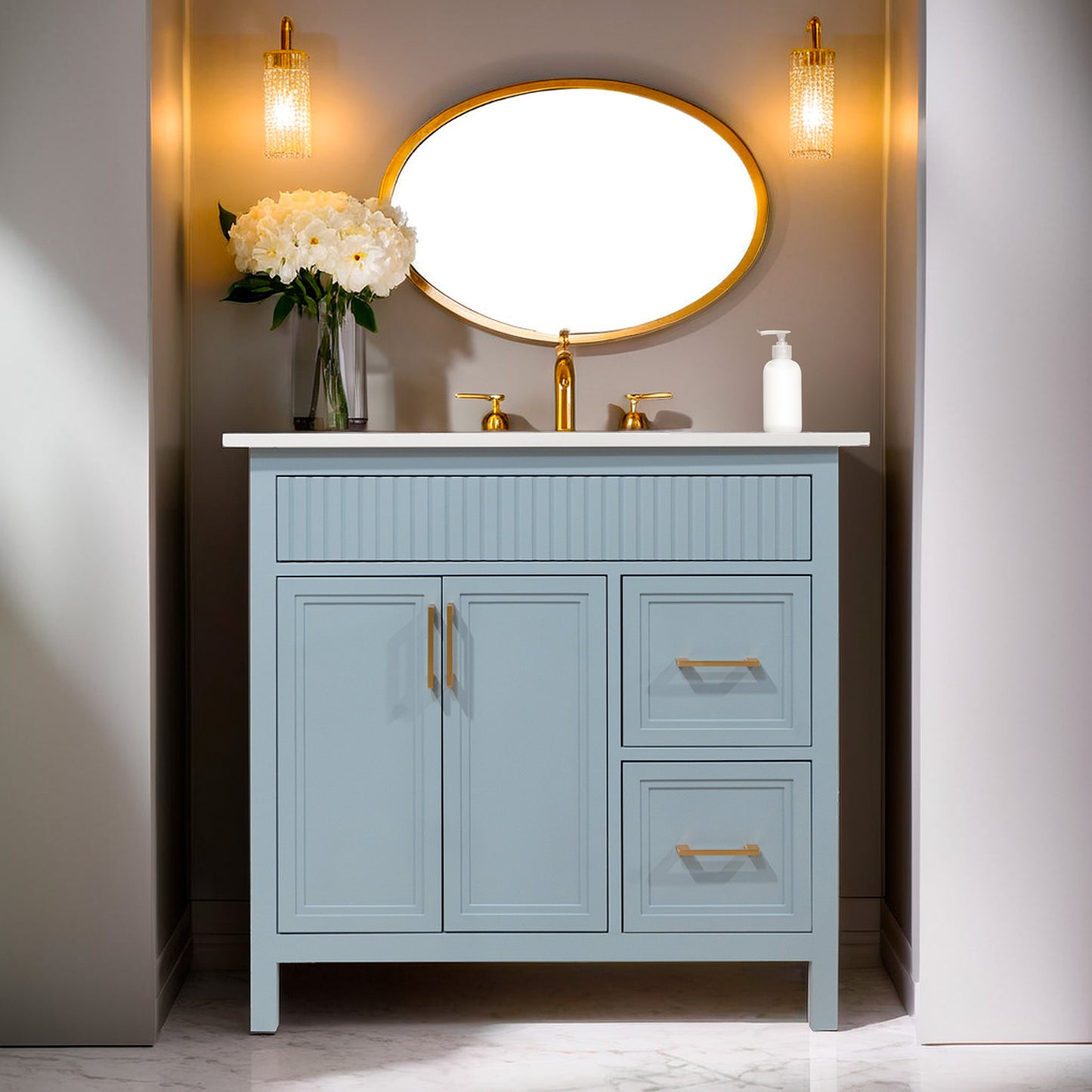 Winter Lake 36-inch Morden Style Bathroom Vanity