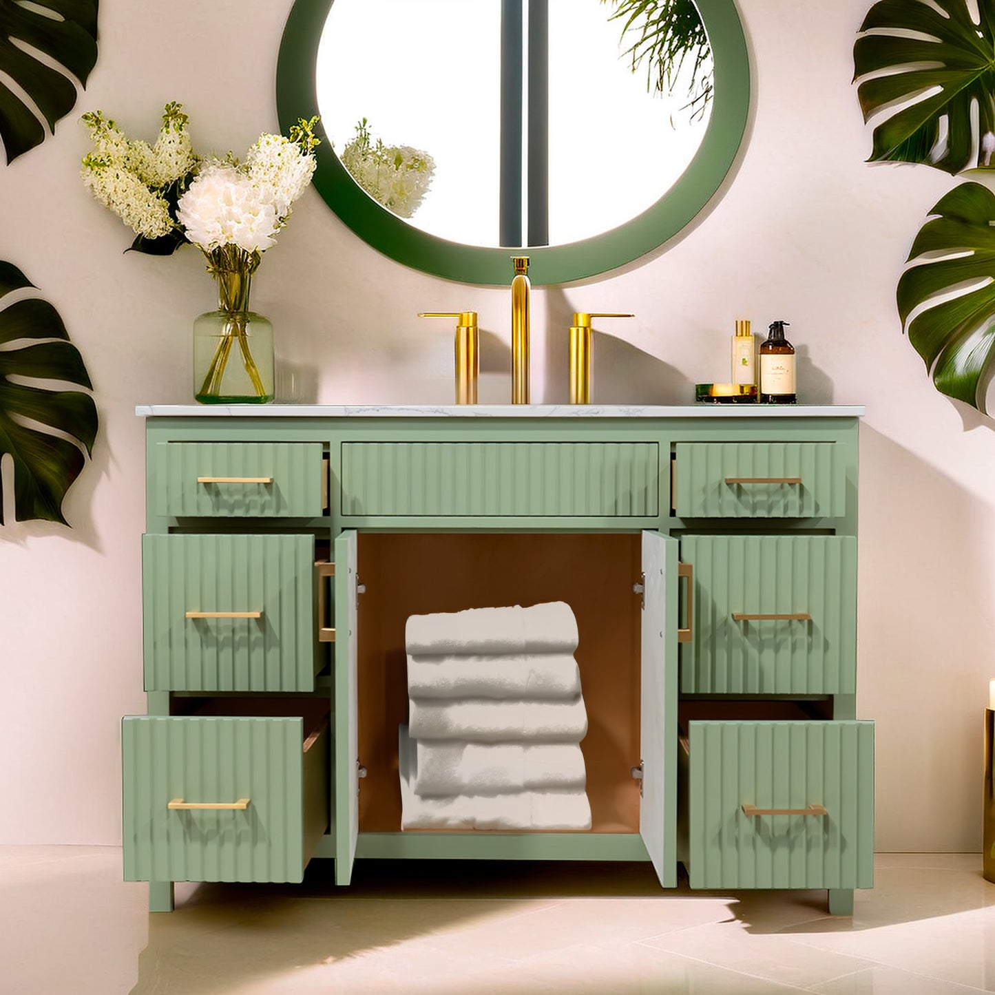 Sherwood Green 48" Bathroom Vanity for Bathroom Renovation