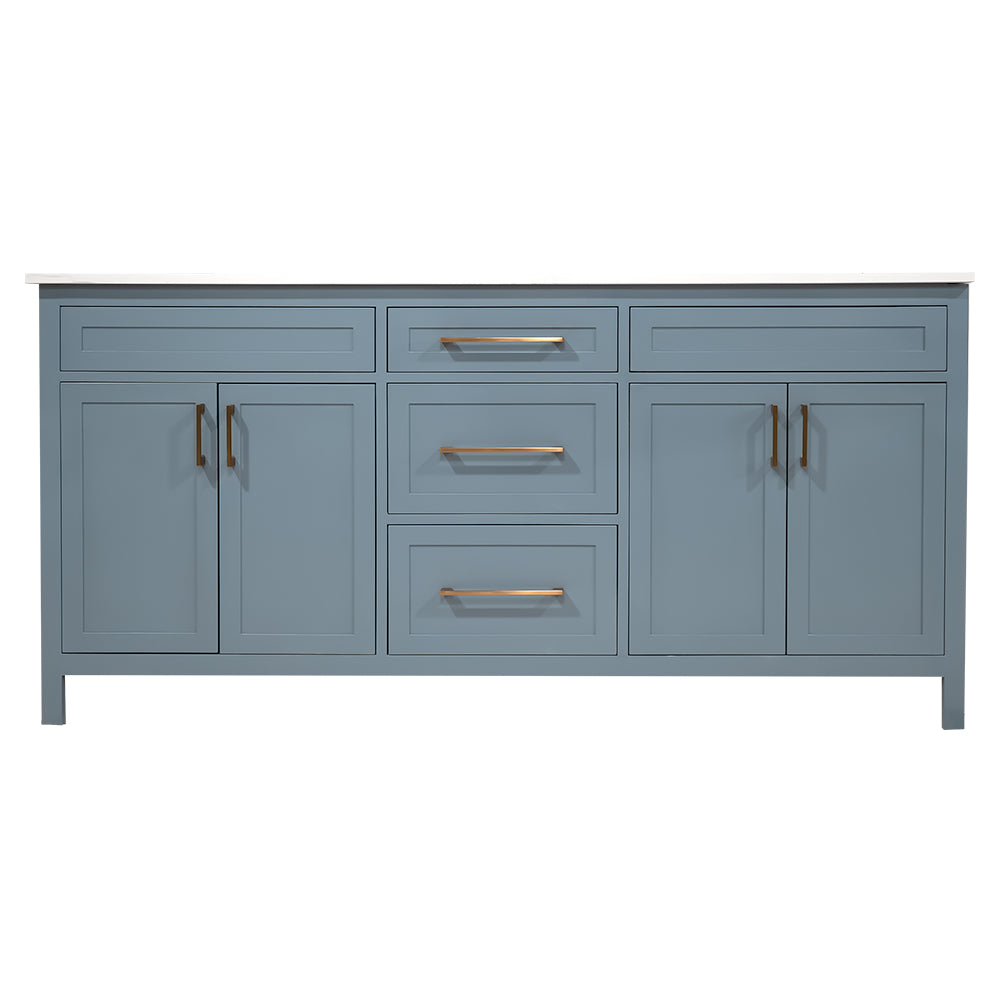 60" Bathroom Vanity with classic shaker double sink