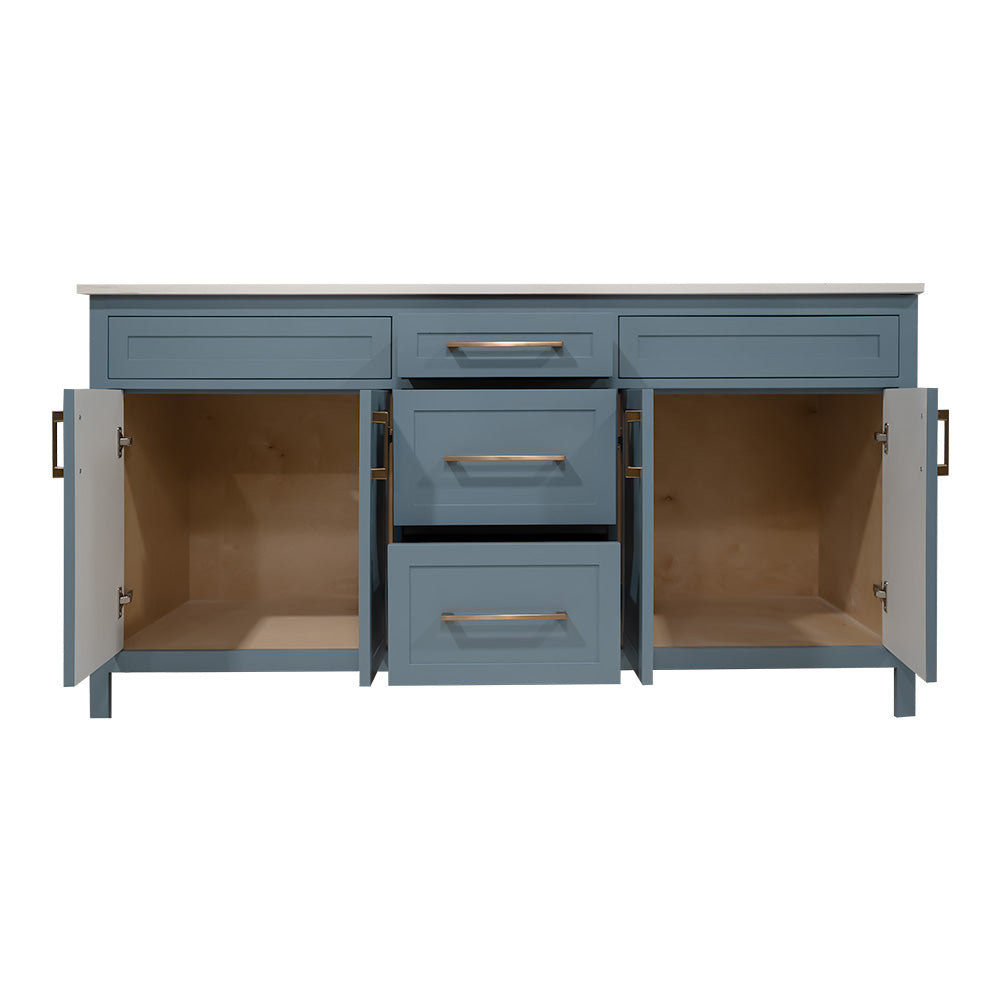 60" Bathroom Vanity with classic shaker double sink