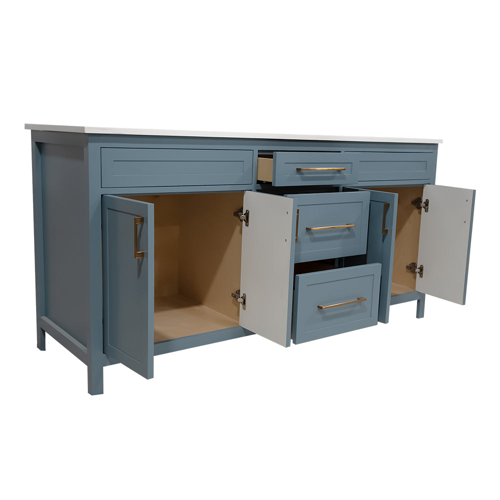 60" Bathroom Vanity with classic shaker double sink