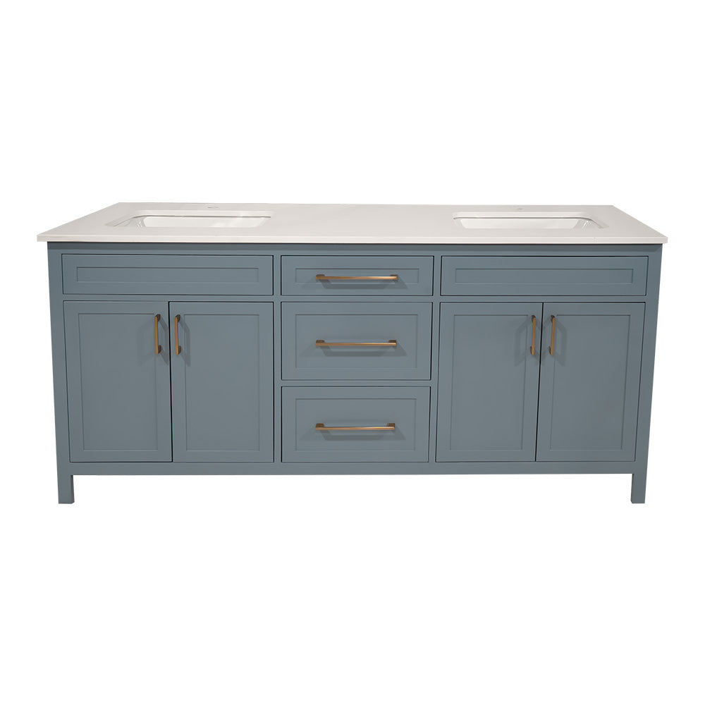 60" Bathroom Vanity with classic shaker double sink