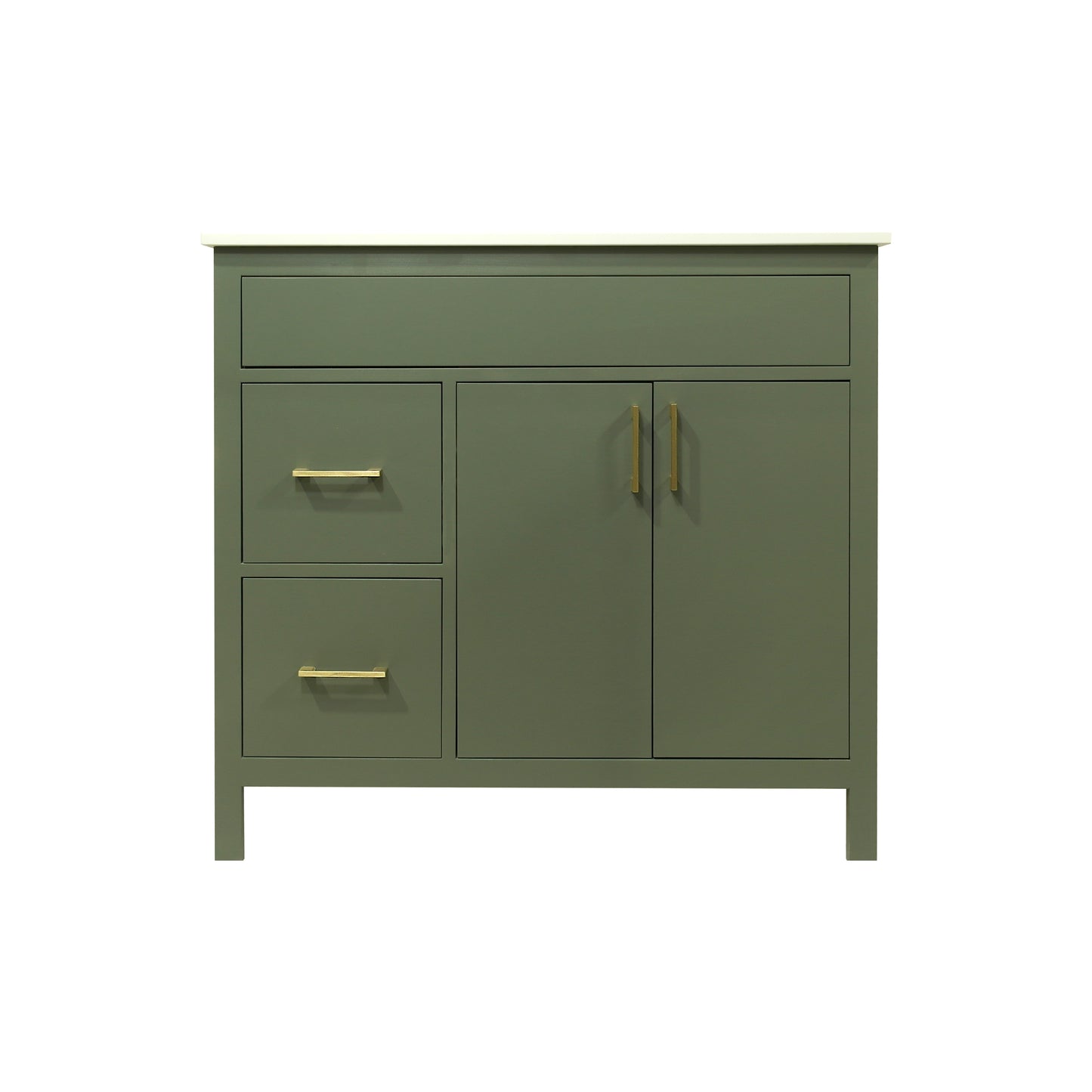 Olive - Lush 36" Mirea Style Bathroom Vanity 2 Doors and 2 Drawers