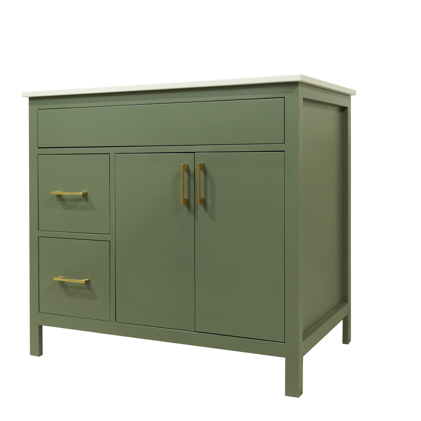 Olive - Lush 36" Mirea Style Bathroom Vanity 2 Doors and 2 Drawers