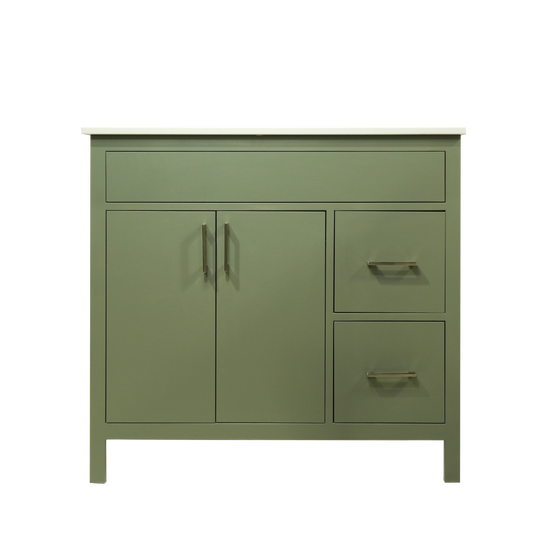 36" Mirea Style Lush Colour Wood Bathroom Vanity