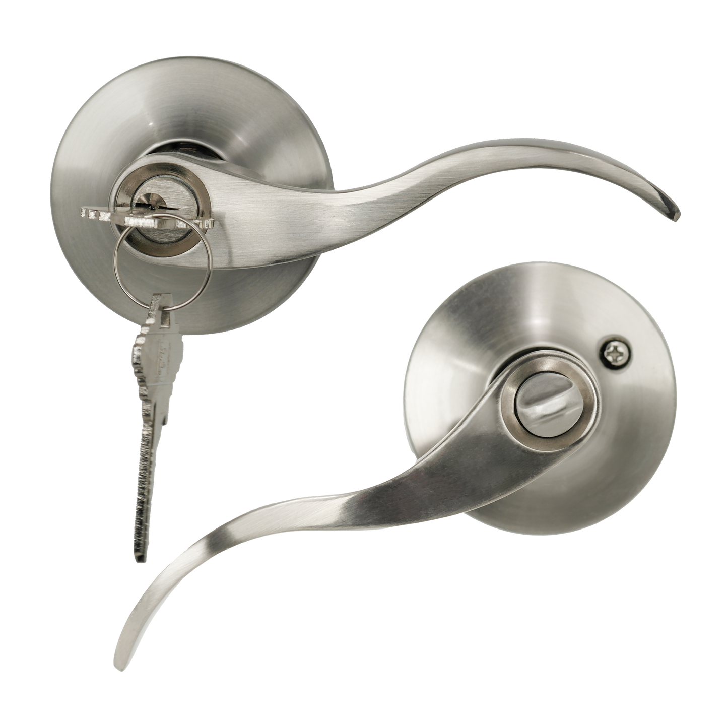 wave style door lock handle for interior door 1860