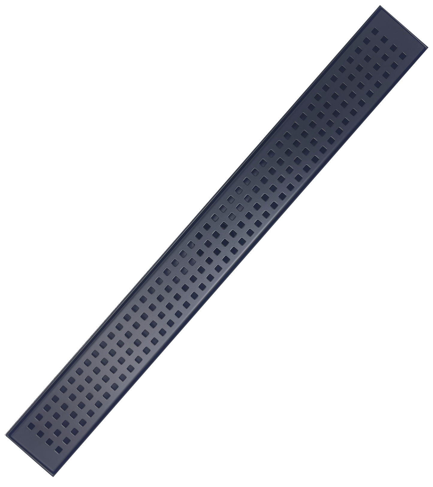 24-inch black linear drain designed for shower floors