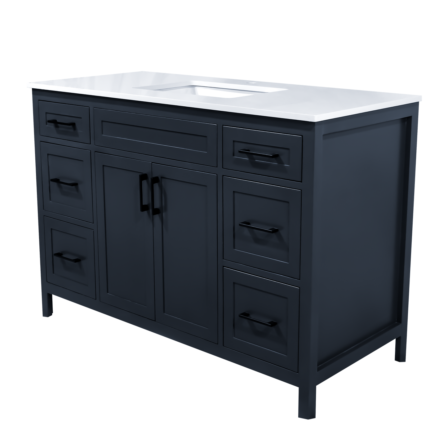 Elada 48" wood vanity made in Canada include quartz top and sink