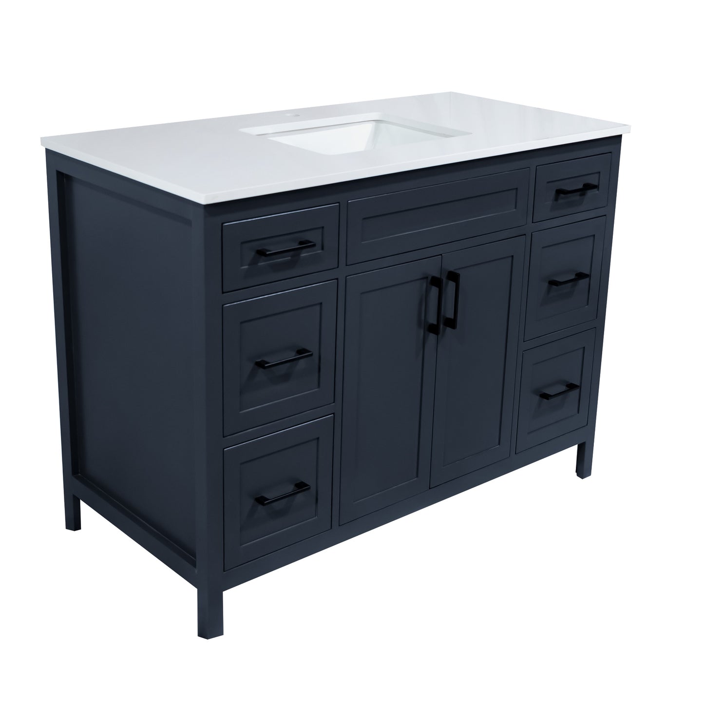 Elada 48" wood vanity made in Canada include quartz top and sink