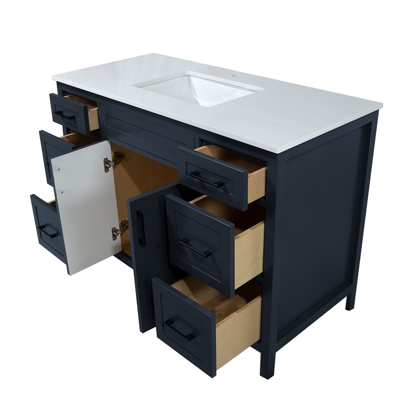 Elada 48" wood vanity made in Canada include quartz top and sink