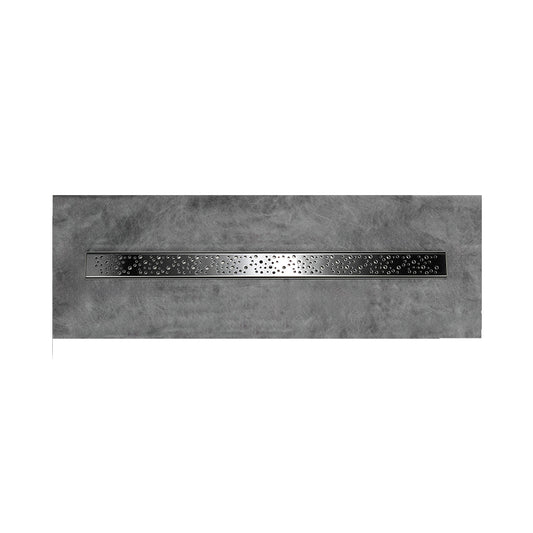 48" linear shower drain stain less steel with waterproof membrane