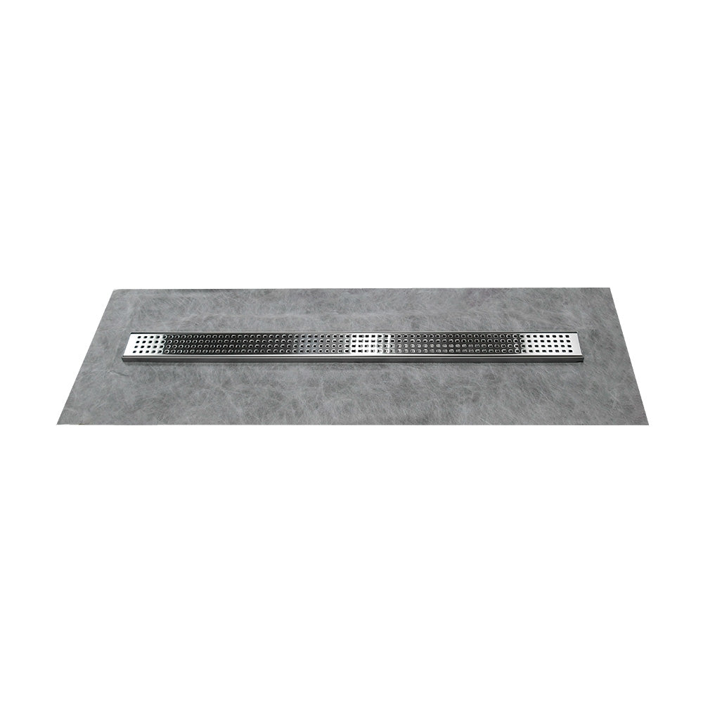 48" linear shower drain stain less steel with waterproof membrane