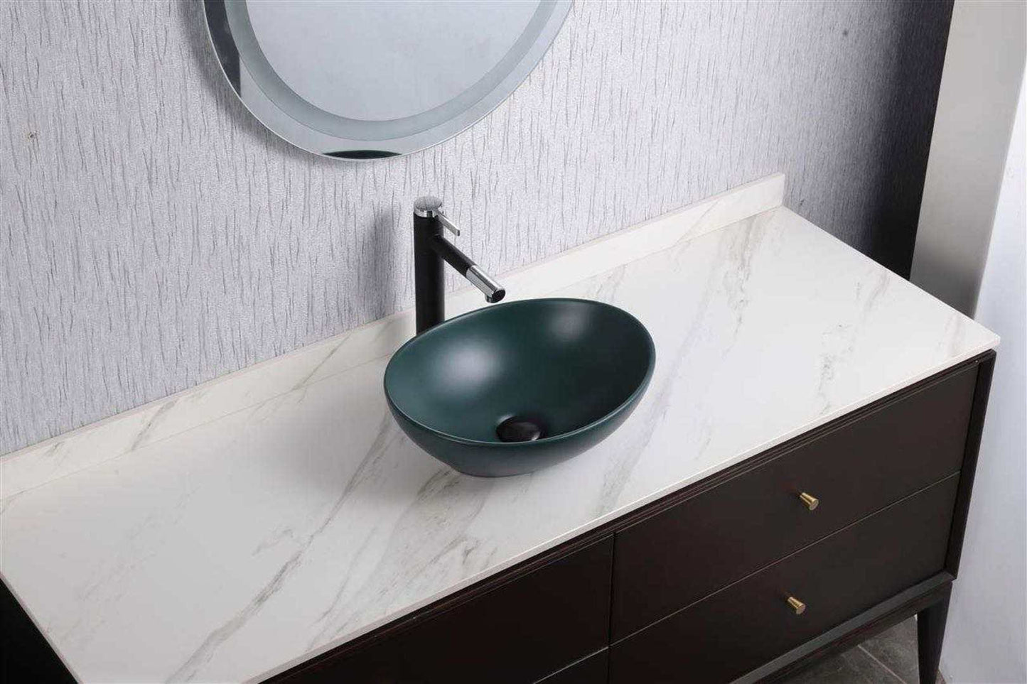 oval ceramic sink top mount for small vanity