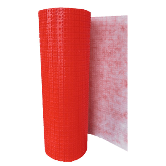 Heated Membrane Underlayment for Concrete Subfloor, Ceramic Tile, and Bathroom Floor Tiles