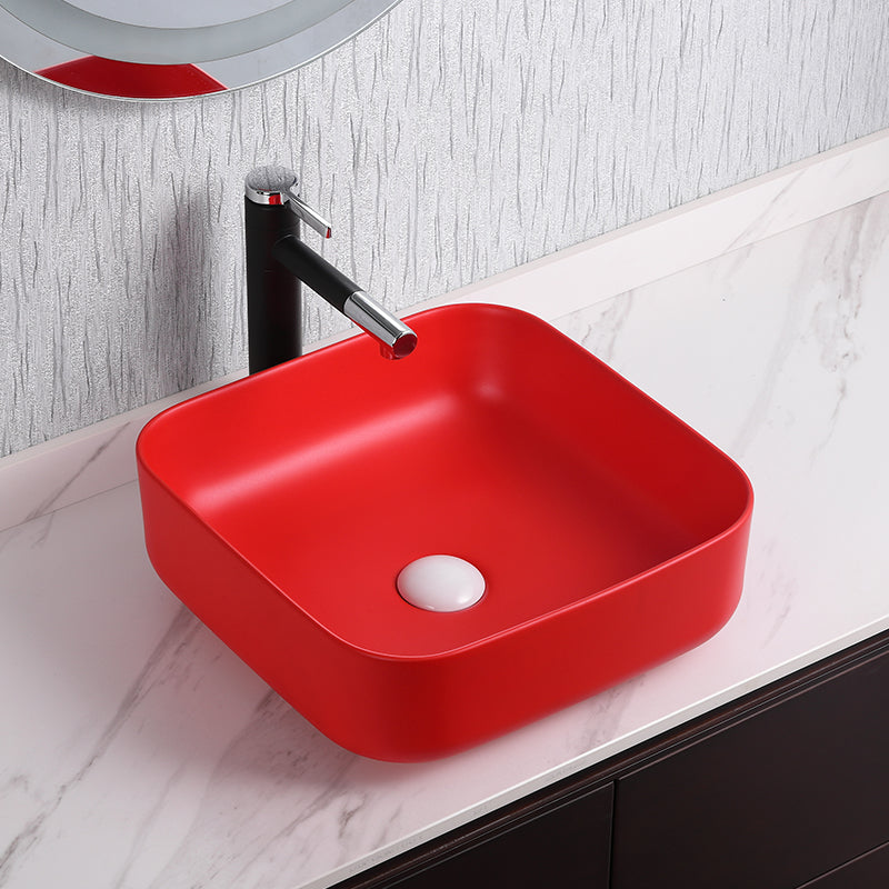 square vessel sink for bathroom vanity