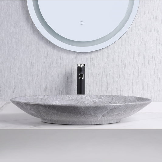 bathroom top mounted sink with grey marble print 571GM
