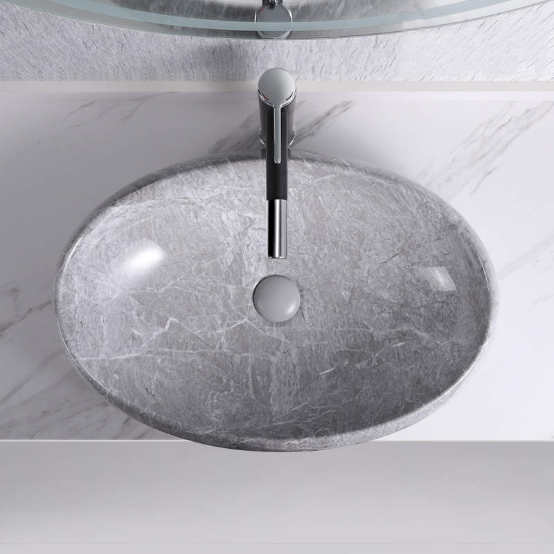 8252GM basin ceramic sink top mount bathroom cabinet
