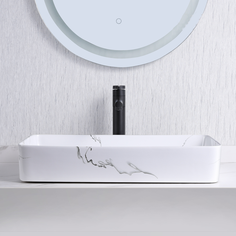 elegant rectangular basin sink 8414KT