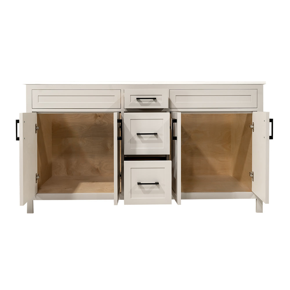 Upgrade to Luxury: The 60" Bathroom Vanity with Quartz Countertop