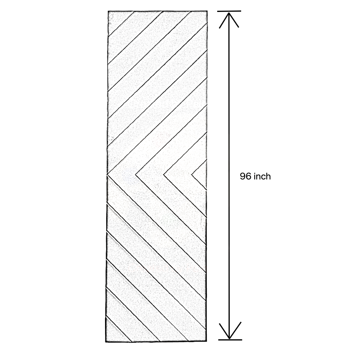 Chevron style interior primed doors