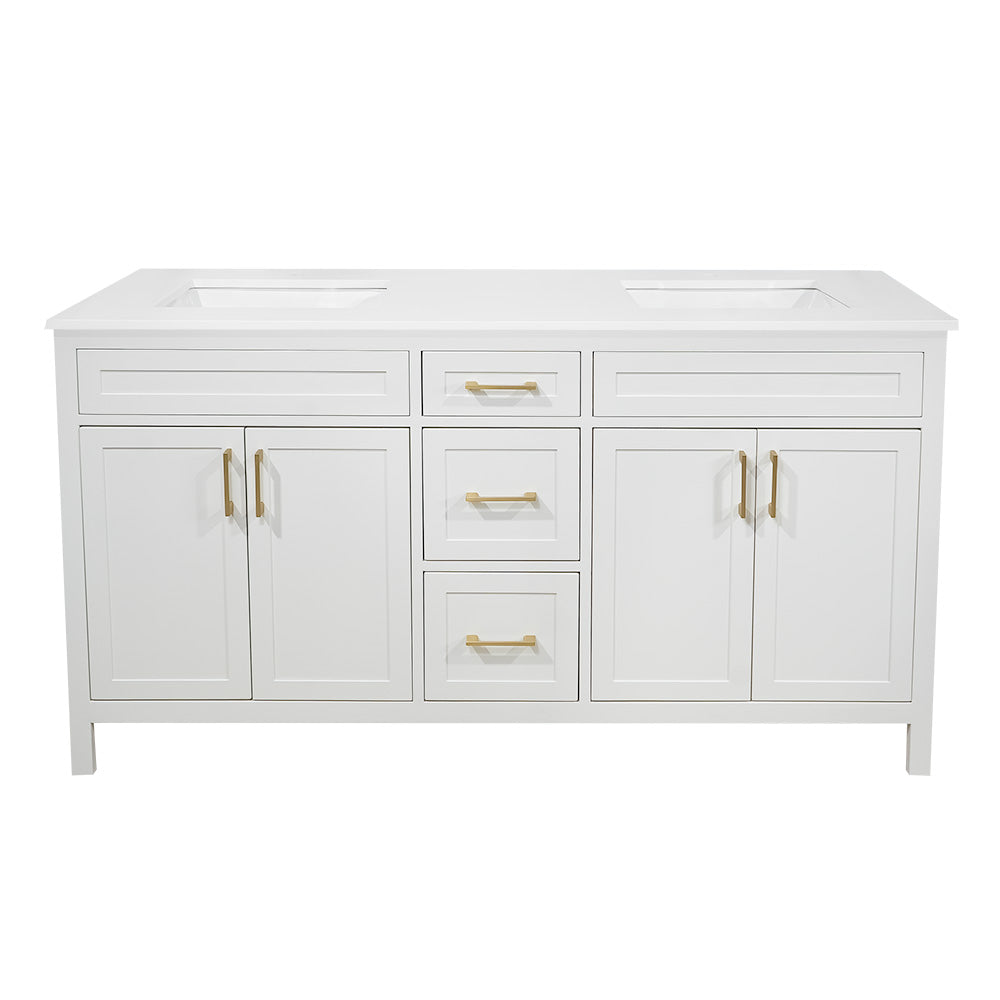 Elevate Your Space: Discover the Elegance of a 60" Dune White Bathroom Vanity