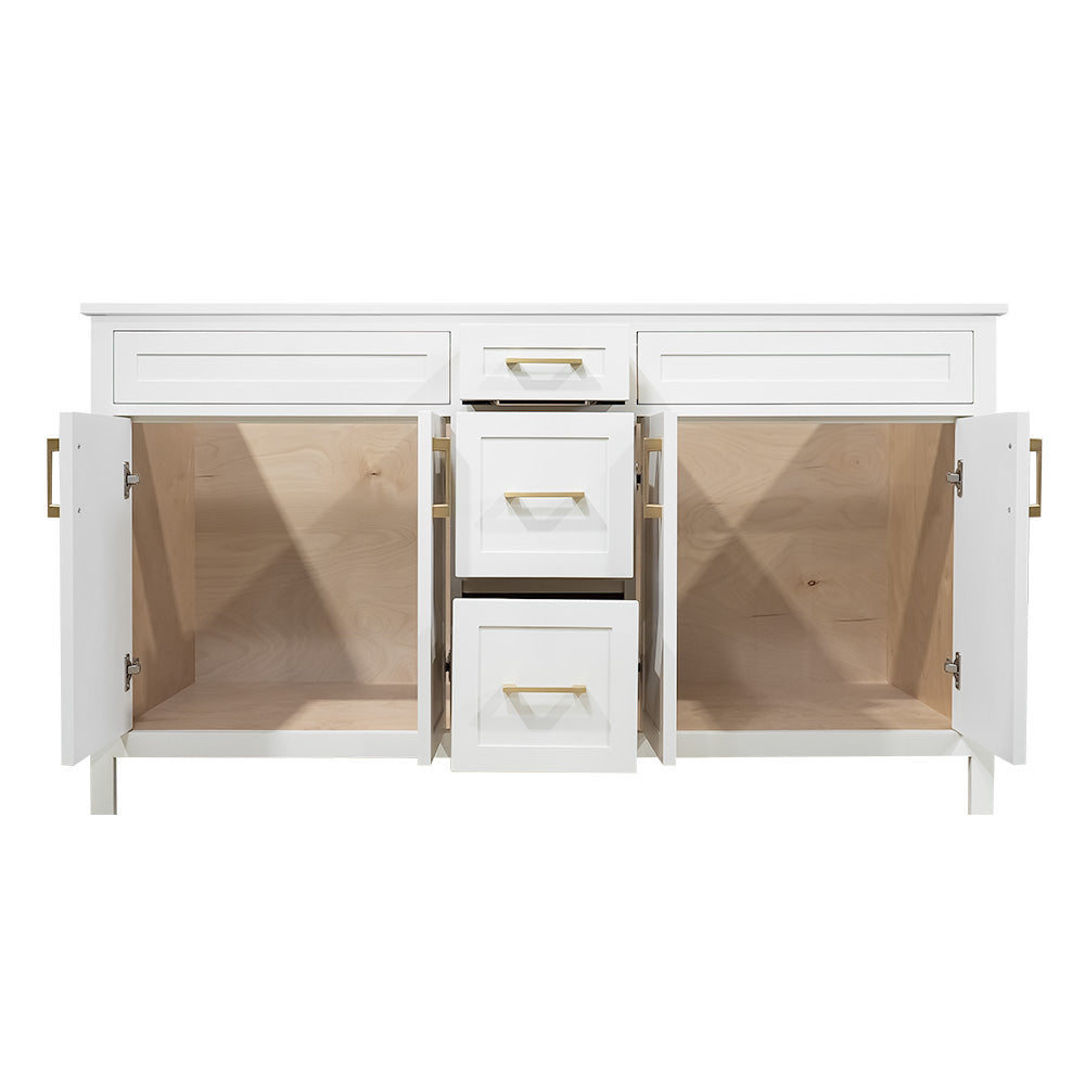 Elevate Your Space: Discover the Elegance of a 60" Dune White Bathroom Vanity