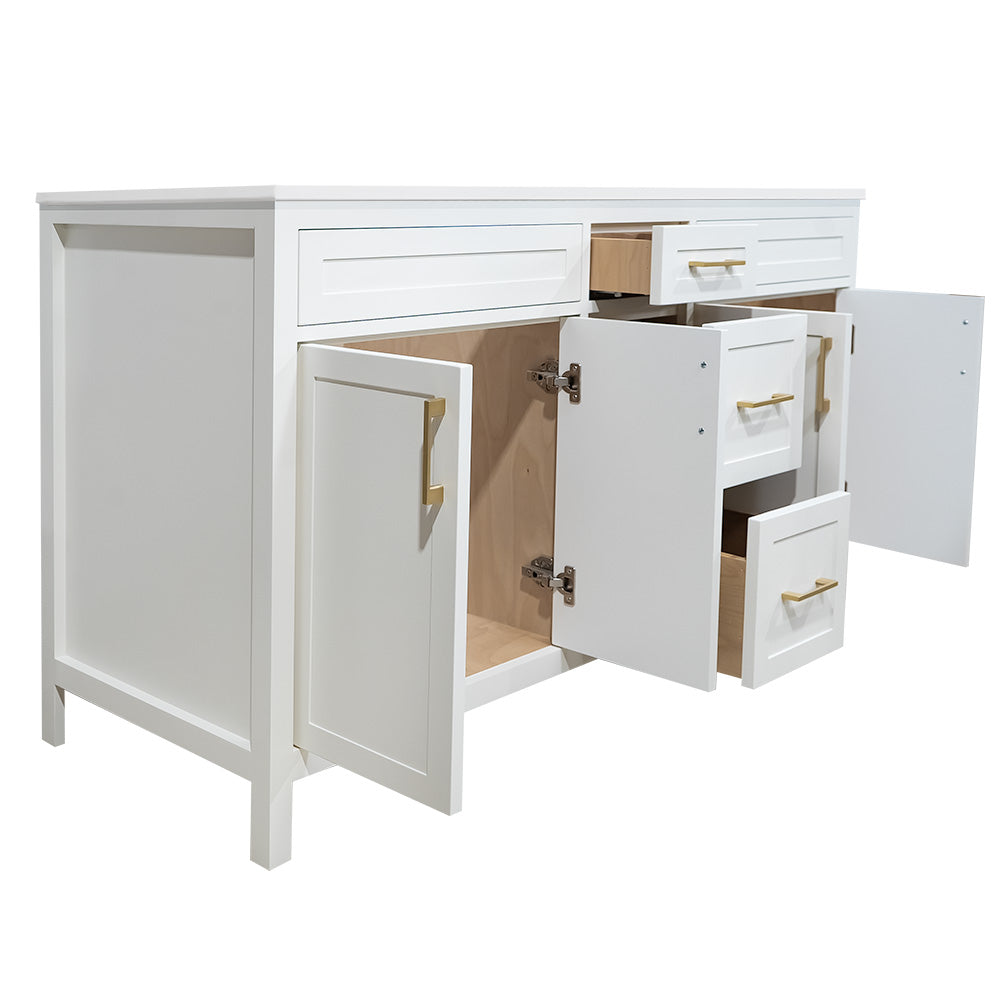 Elevate Your Space: Discover the Elegance of a 60" Dune White Bathroom Vanity