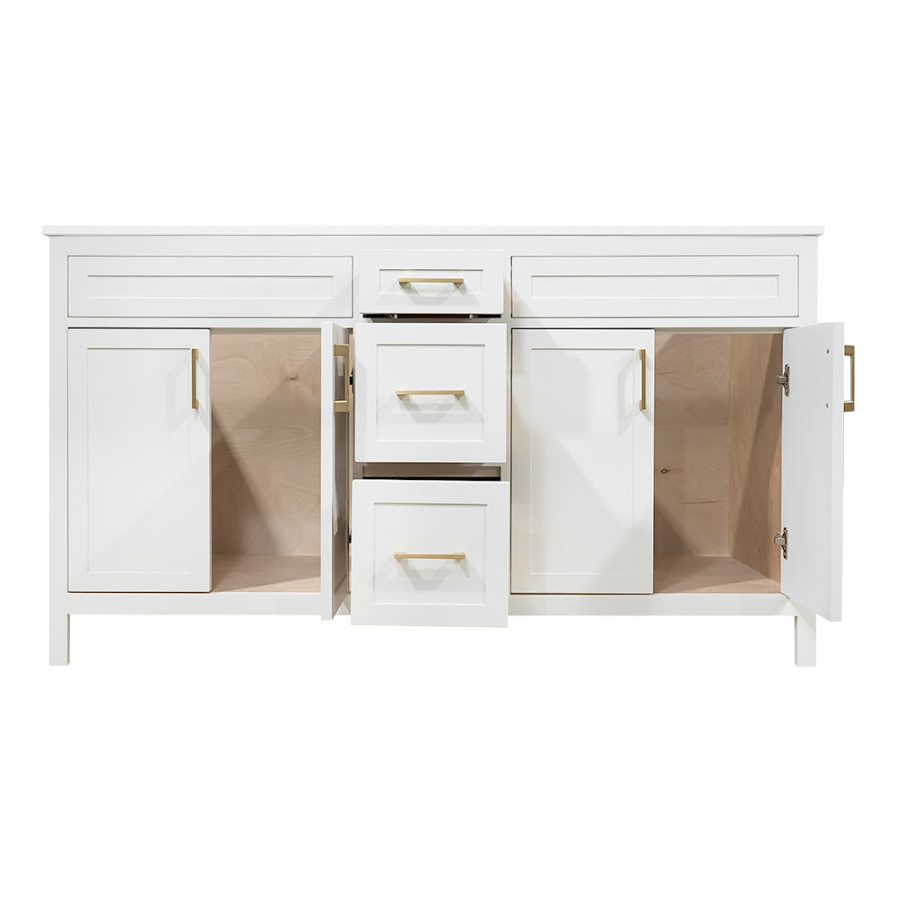 Elevate Your Space: Discover the Elegance of a 60" Dune White Bathroom Vanity