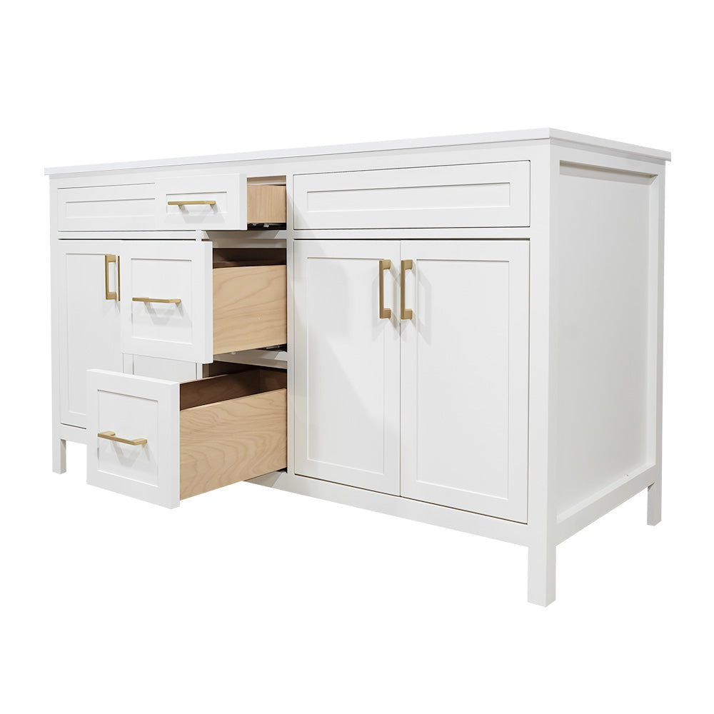 Elevate Your Space: Discover the Elegance of a 60" Dune White Bathroom Vanity