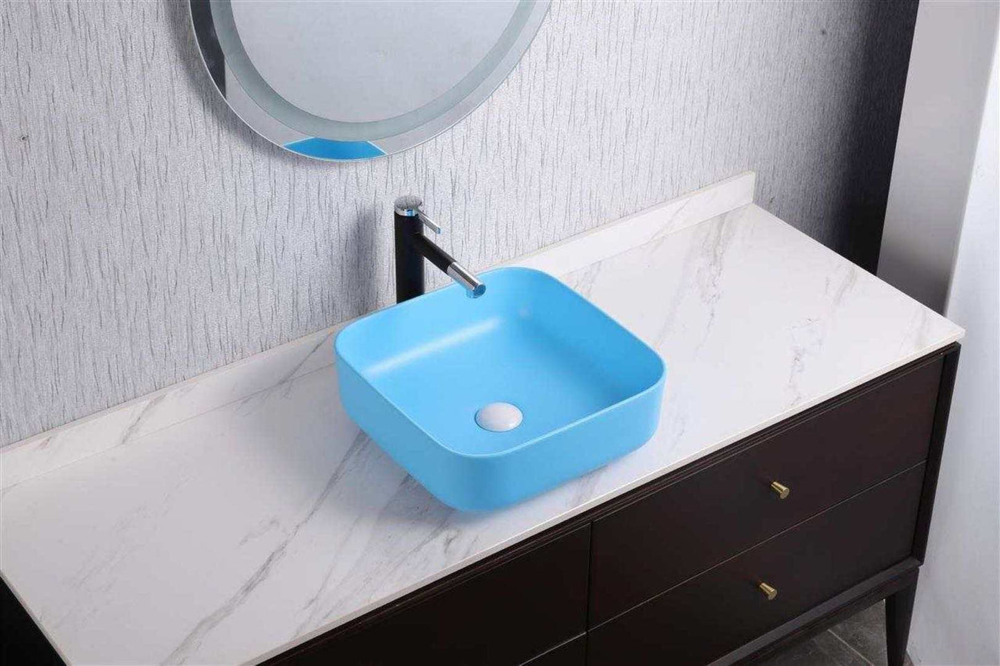 square vessel sink for bathroom vanity